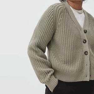 Everlane - The Texture Cotton Cardigan - Tan/Taupe